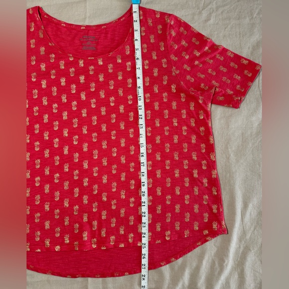 Chico's Cotton-Blend Slub Pineapple Tee - Picture 8 of 11